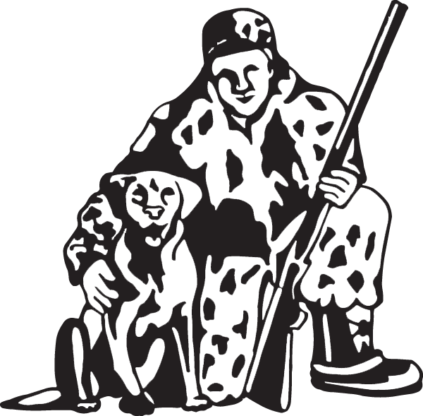 (image for) Hunter with dog decal
